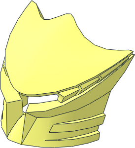 Minifig Helmet Visor with Pointy Sides and Eye Slit