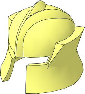 Minifig Helmet Castle with Angled Cheek Protection