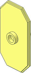 Minifig Shield Octagonal with Stud