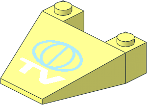 Wedge  4 x  4 with TV Logo Pattern