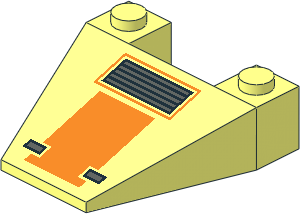 Wedge  4 x  4 with SW Orange Rectangle and Vent Pattern