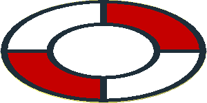 Sticker  2.3 x  2.3 Round with Lifepreserver