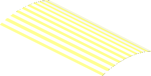 Sticker  2.9 x  5.9 with White/Clear Stripes (Formed)