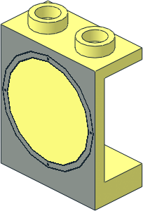 Panel  1 x  2 x  2 with Grey Porthole Pattern