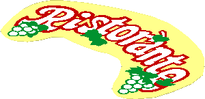 Sticker  3.1 x  5 with "Ristorante" and Grapes