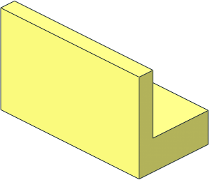 Panel  1 x  2 x  1 with Square Corners