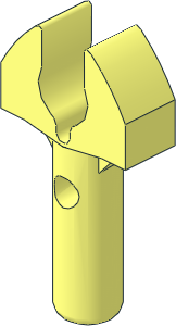 Bar  1.5L with Clip with Truncated Sides and Hole in Shaft