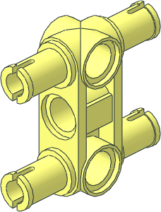 Technic Cross Block 1 x 3 (Pin/Pin/Pin) with 4 Pins