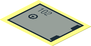 Sticker  1.4 x  1.9 with Town Airport Lockers - 102 Lock