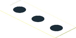 Sticker  1.1 x  3 with  3 Black Spots on White Background