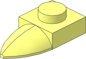 Plate  1 x  1 with Tooth In-line