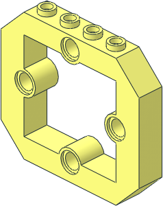 Panel  1 x  6 x  4.333 with  4 x  3 Opening and 4 Pin Holes