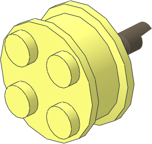 Wheel Rim  8 x 18 with 4 Studs and Notched Axle
