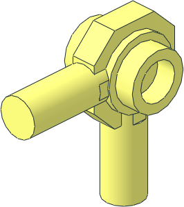 Minifig Tool Octagonal with Opposing Studs and Perpendicular Bars