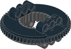 ~_Technic Turntable Type 2 (Complete) Black/Dark Stone (Obsolete)