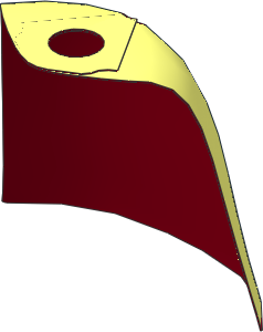 Minifig Cape Cloth with Inside Dark Red Pattern (Formed)