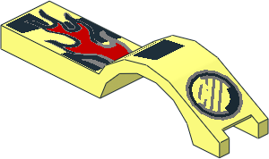 Car Mudguard  4.5 x  1 x  1 with Flame and Headlight Pattern (Needs Work)