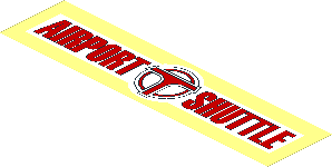 Sticker  1.9 x  7.9 with Airport Shuttle Logo