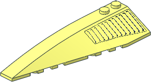 Wedge 10 x  3 x  1 Double Rounded Left with Louvres Pattern