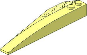 Wedge 10 x  3 x  1 Double Rounded Right with Louvres Pattern