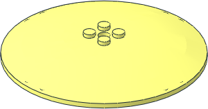 Dish 10 x 10 Inverted with Solid Studs