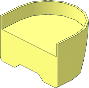 ~Boat Section Stern  6 x  8 x  3.333 (Needs Work)