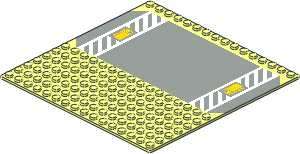 Baseplate 16 x 16 Driveway with Yellow Truck Pattern