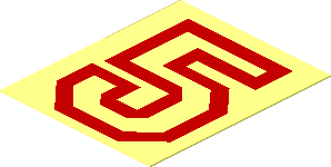 Sticker  1.8 x  1.5 with Red Outline "5"